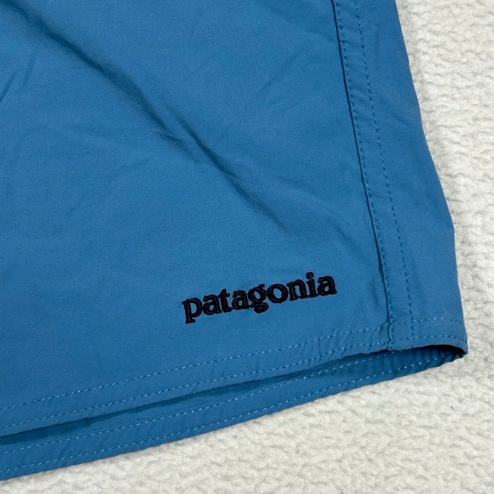 Patagonia Board Shorts Mens 34 Blue BC‎ Patch Zipper Pocket Swim Trunks